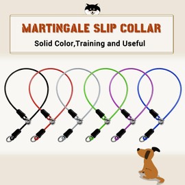 LOS ANDES Dog Slip Collar Choke Collar for Dog Training No Pull Dog Collar with Adjustable Stopper Round Martingale Collar Training Collar for Small Medium Large Dogs