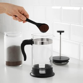 I-K-E-A UPPHETTA French Press Coffee Maker, Glass/Stainless Steel 34 oz, Black