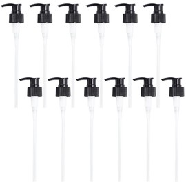 BENECREAT Pack of 12 Replacement Pumps 28-400 Dispenser Replacement Pumps for Soap Dispenser Black Plastic Dispenser Pumps for Soap, Lotion, Shampoo, Kitchen and Bathroom