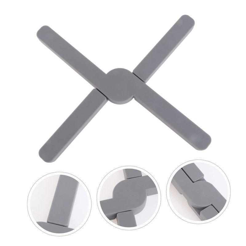 GRIRIW 2Pcs Creative Table Mat Folding Heat Resistant Kitchen Protective