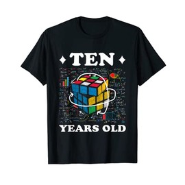 Competitive Speed Cubing 10 Years Old Birthday for Boy Girl T-Shirt