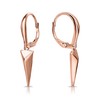 Sterling Silver Geometric Minimalist Triangle Leverback Dangle Drop Earrings for