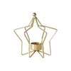 Creative Co-Op Metal Star Shaped Tealight Holder, Gold Finish