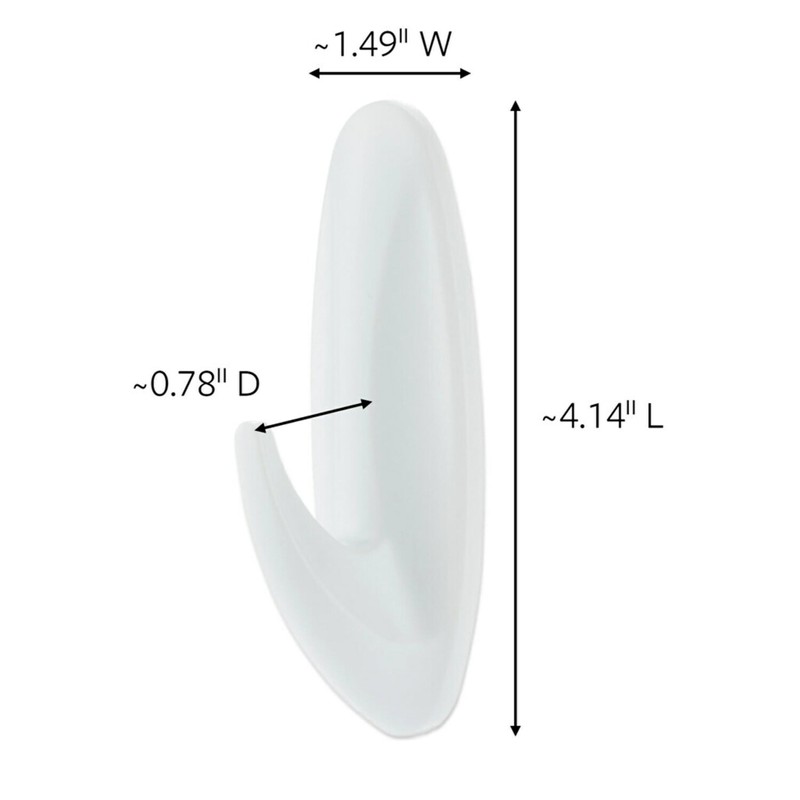 Command Designer Bath Hook Large White 1-Hook with Water-Resistant Strips