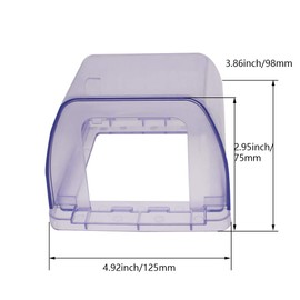 Fielect Weatherproof in Use Outlet Cover Plug Receptacle Protector for Retrofit Siding Construction Blue 86 Type 98x125x75mm 1Pcs