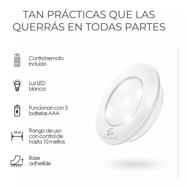 Ele-Gate Kit De Tres Lámparas Led + Control Remoto Auto