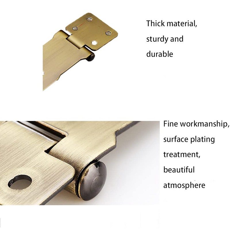 2 Packs Keyed Hasp Locks Twist Knob Keyed Locking Hasp