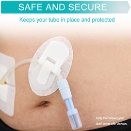 Feeding Tube Cover Catheter Fixiation J Peg Tubing Pads Supplies, Foley Drain Tubing Adhesive Patch Peritoneal Dialysis Stickers Stabilization Device Accessories(Pack of 5)