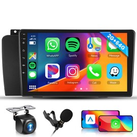 [2GB+64GB] Android Car Stereo for Volvo XC70/V70/S60 2004-2007 Head Unit, Wireless Carplay Android Auto Mirror Link, 9 Inch Touch Screen Car Radio GPS,Bluetooth, WiFi, FM RDS Radio,BT/SWC/EQ