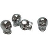 A set of 4 Valve Caps Chrome Skull Motorcycle Car Auto Ventilverschlüsse Caps Silver