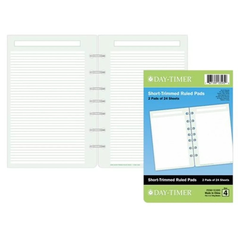 Day-Timer 91695 Desk Ruled Green Pages, 22 Pages per Pad,