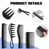 8 Pieces Curling Comb, Men's Comb for Curls, Antistatic Styling