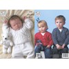 King Cole Baby Sweater, Cardigan & Teddy Bear DK Knitting