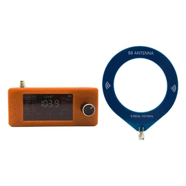 GETBSTOOP SI4732 Radio, Portable AM FM Pocket Mini Radio 1.9inch IPS Screen All Band Radio Receiver with Antenna HF SW MW VHF 0.5-108mhz Radio for Yard Work, Walking