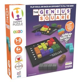 The Genius Square from the Happy Puzzle Company | Game of the Year Award Winner | 60000+ Solutions | STEM Puzzle Game for 1-2 Players | Ages 6 - Adult
