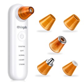 Kingdo Mitesserentferner 2-in-1 Porenreiniger Gesicht & Mikrodermabrasion-Gerät, Porensauger 5 Stufen mit 5 Aufsätzen für sanfte Gesichtsreinigung Exfoliation Tiefenreinigung alle Hauttypen