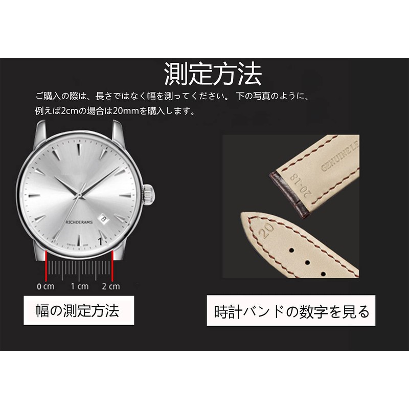[Aullivillen] Watch Strap 24mm 22mm 20mm 18mm Replacement Watch Band