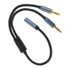 CAXUSD 1pc Headphone Audio Splitter y Adapter Cable Compact Earphone