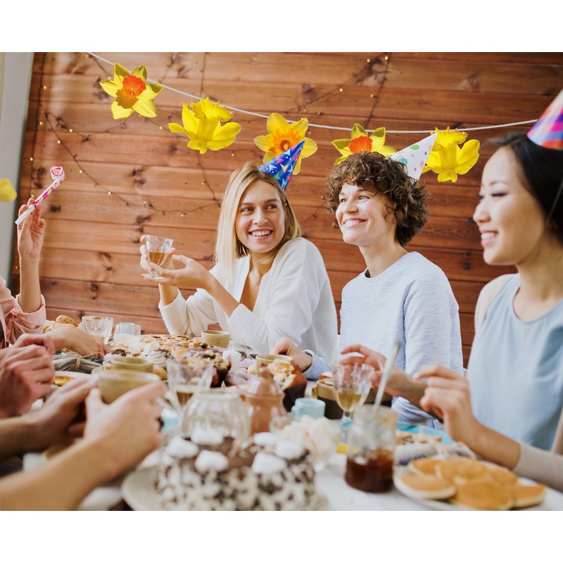 AK Giftshop Daffodil Flower Easter Bunting Party Decorations - 12pcs