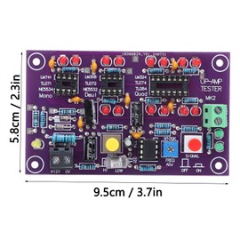 Operational Amplifier Test Module Board OP-AMP Tester for Single, Double, Quad with DC12V T2, Ideal for Electronics Testing and Experiments