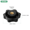 M METERXITY 12-Pack 6 Star Knobs, 1/4"-20 Female Thread 1.26"(32mm)