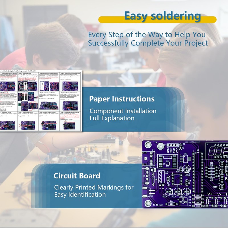 EIELE Portable Raaaadio DIY Soldering Kit 2 Power Modes Digital