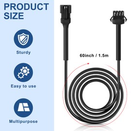 Kanayu 8 Pcs Extension Cords RGB LED Multi Color Extension Cords Rock Light Extension Wire Neon Accent LED Strip Extension Cable for Car ATV Motorcycle (60 Inch)