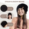 3 Pack Satin Lined Beanie for Women, Warm Slouchy Winter