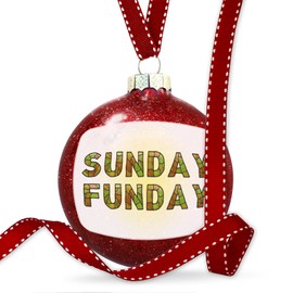 NEONBLOND Christmas Decoration Sunday Funday Green Stained Glass Ornament