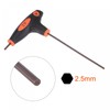 sourcing map 2.5mm Hex Key T-Handle Dual End Wrench Spanner,