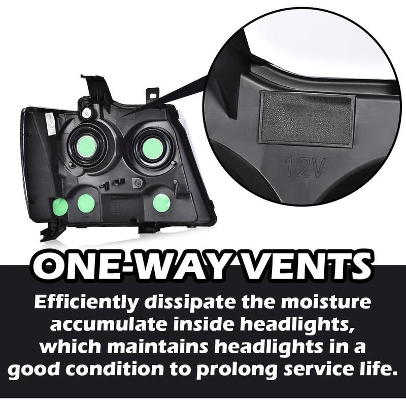 G-PLUS Headlights Assembly Compatible with Chevy Tahoe Subarban Avalanche 2007-2014