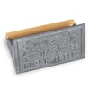 HIC Kitchen Bacon Press, Rectangular, Heavyweight Cast Iron, Wood Handle,