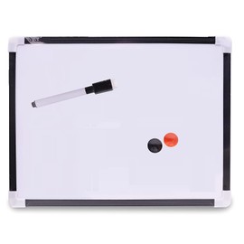 A4 Dry Wipe Magnetic Whiteboard Mini Home Office Notice Memo White Board with Pen Eraser and Magnets