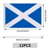 12 Pcs Scotland Stick Flag, 14x21cm Scotland Scottish Flag HandHeld