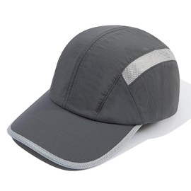 CLAPE Breathable Quick-Drying Sports Baseball Cap Summer Mesh Running Cap Lightweight Peaked Cap Waterproof Sunscreen Cap for Men Women, DCP2401-Dark Gray