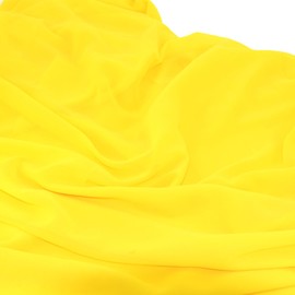 Chiffon Fabric Polyestser Sheer for Bridal Decoration 59“(1 Yard,Yellow)