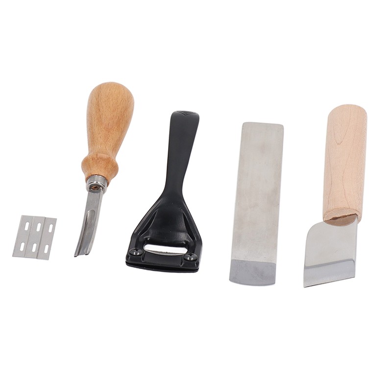 Metal Leather Skiver Set Easy Cutting Incisive Curved Handle Safety