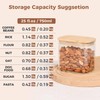 ComSaf 26oz Rectangle Glass Storage Containers with Lids, Glass Jars
