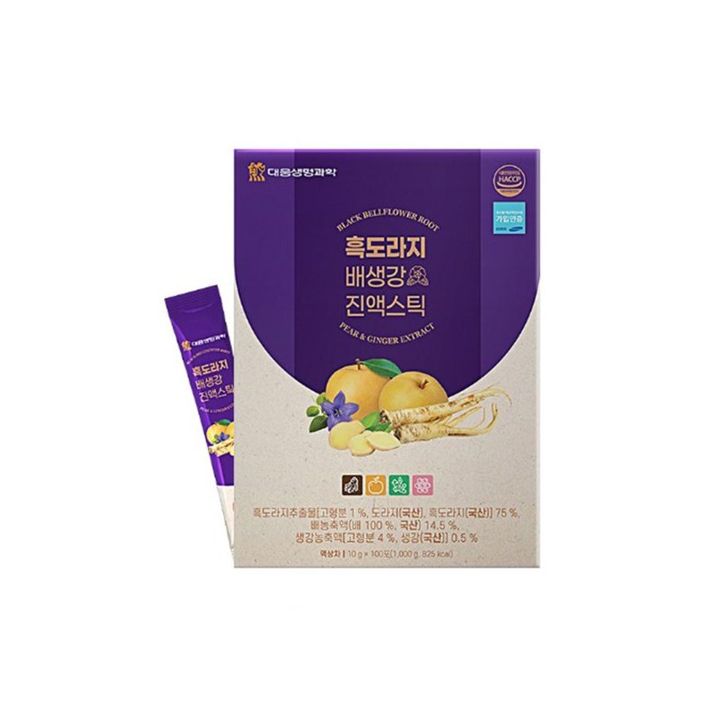 Daewoong Bioscience 대웅 흑도라지 배 생강 진액 스틱 10ml 100포