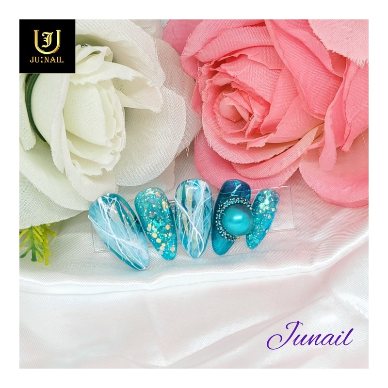 ⛵Handmade nail tips at summer resort❣️ - Short C curve