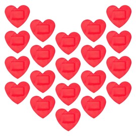 Mipcase 20pcs Heart-shaped Breathable Care Supplies and Scrapes Non-stick for Boys and Girls and Outdoor Use
