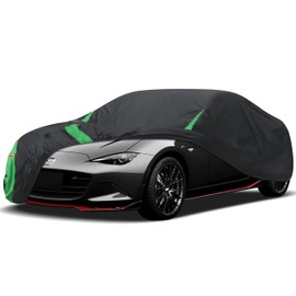 Custom Fit for Mazda MX-5 Car Cover in Full Exterior All Weather Protection Waterproof Dustproof Sun Protect with Driver Door Zipper