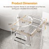 Royalcraft 7'' Tall Acrylic Toilet Stool, Modern Non-Slip Potty Stool
