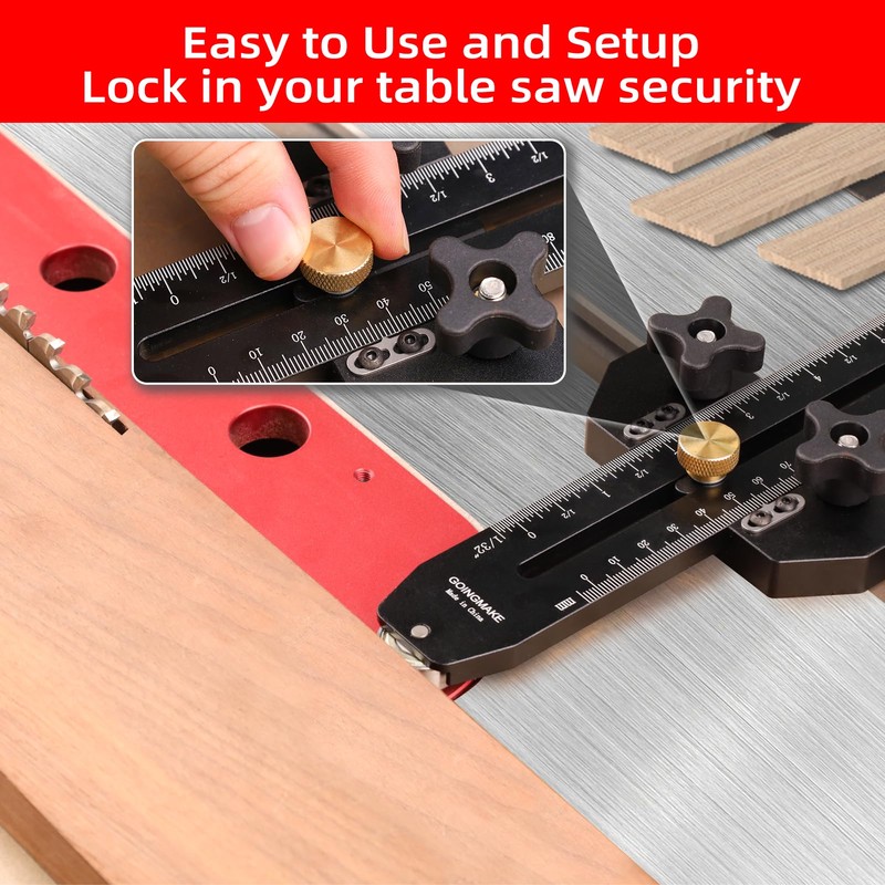 GOINGMAKE Thin Rip Jig Table Saw Jig Guide for Making