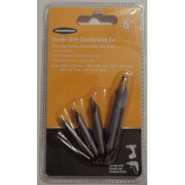 Warrior 5 Piece Center Drill Countersink Set 60 Degree Angle Bits Metal Lathe Mill Press