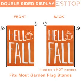 3D Sunflower Fall Garden Flag, ESTTOP 12.5x18 Inch Vertical Double Sided Pumpkin & Buffalo Plaid Yard Flag, Fall Decorations for Home, Farmhouse Outdoor Fall Decorations for Autumn Thanksgiving Day