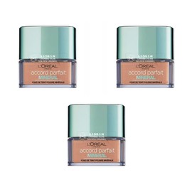 L'Oréal Paris Perfect Match Minerals Powder-Foundation 6.5D/6.5W Golden Caramel, Pack of 3