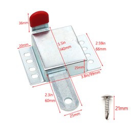 2 Pieces Heavy Duty Inside Deadlock, Galvanized Steel Garage Door Slide Lock for Most Garage Doors, Locking Sliding Latch for Manual Open