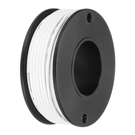 sourcing map 22AWG Stranded PVC Hookup Wire 10M/33ft White, Electrical UL1007 Spool Tinned Copper Wire for Internal Connecting, Marine