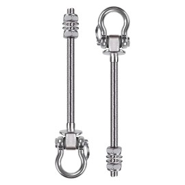 Albo 2 Pack Heavy Duty Swing Hangers – 8.7 Inch, 304 Stainless Steel, 1800 lbs Swivel Hooks for Hammock, Porch, Gym, Punching Bag, Yoga, Playground, Ceiling Mount for Wood & Concrete Indoor Outdoor